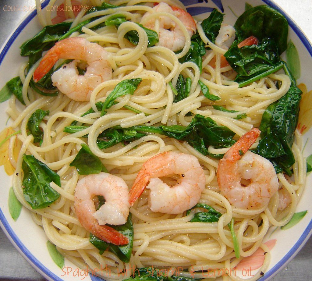 Spaghetti with Shrimp & Lemon Oil 1