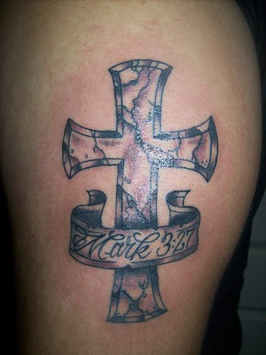 stone cross tattoo. Stone Cross Tattoo