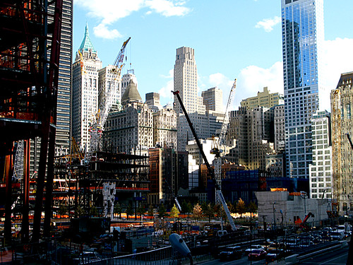 Building work at the former World Trade Centre, NYC by Karen Strunks