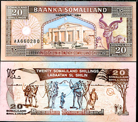 20 Šilingov Somaliland 1994, P2