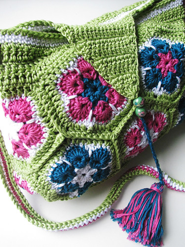 Crochet bag, African Flowers