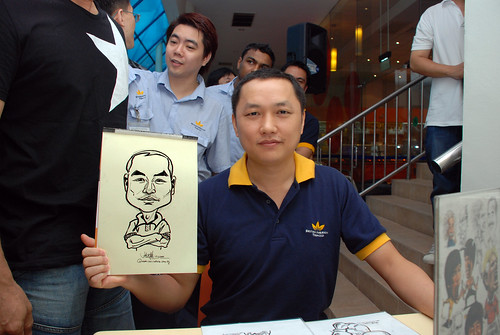 Caricature live sketching for BAT White Christmas Party 2010 - 1