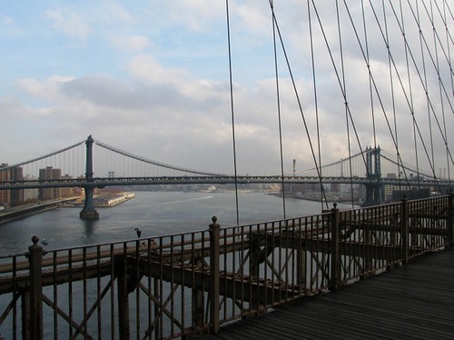 View of Manhattan Bridge from the Brooklyn Bridge
