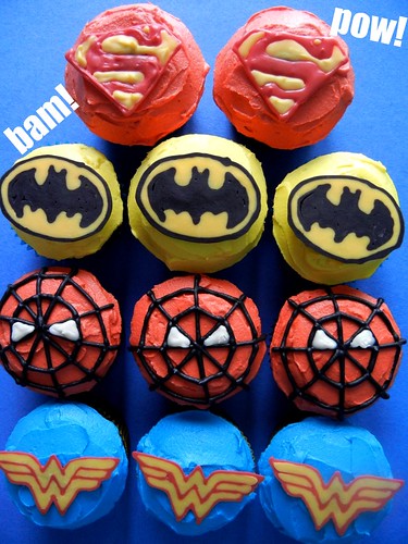 superhero cupcakes