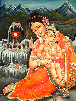 baby_ganesha_seated_in_the_lap_of_mother_parvati_or79