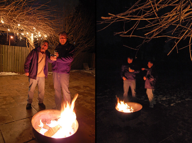 winter bonfire