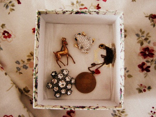 brooches in a box