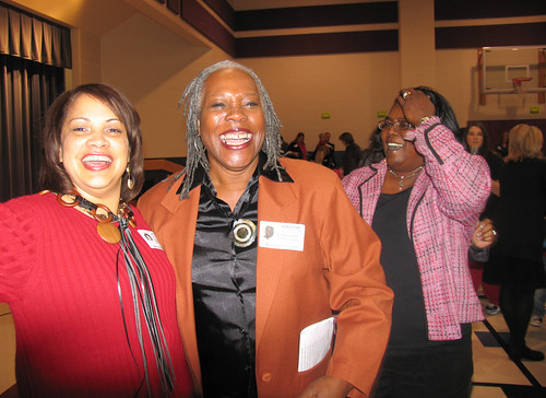 After the energizing dance activity, Deputy Administrator Audrey Rowe and Angela Olige, Deputy Commissioner for the Texas Department of Agriculture, caught their breath and had a laugh.  