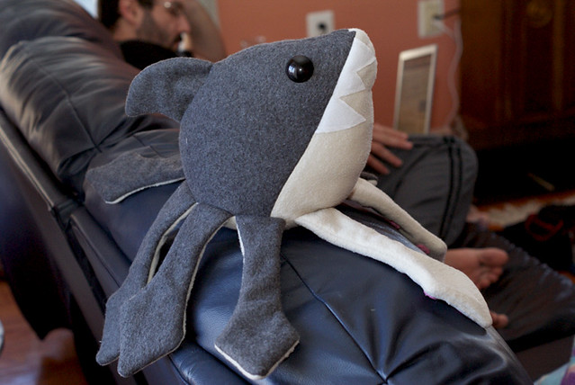 Sharktopus Plush- Watching TV