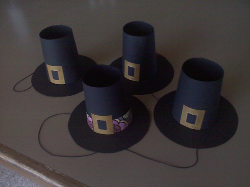 Mini Pilgrim Hats - Thanksgiving 2010