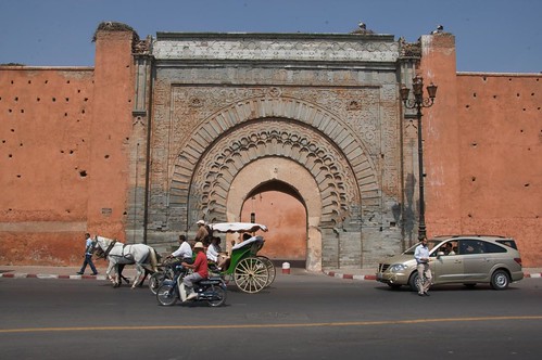 Old city Gate in Marrakech Morocco