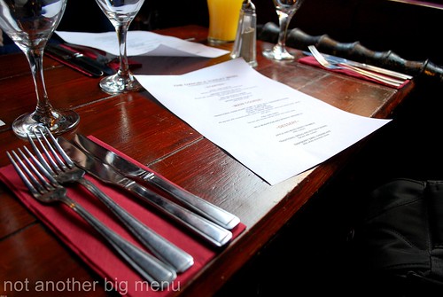 The Oxen (Manchester) Sunday lunch menu