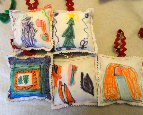 Child Drawn Christmas Ornaments
