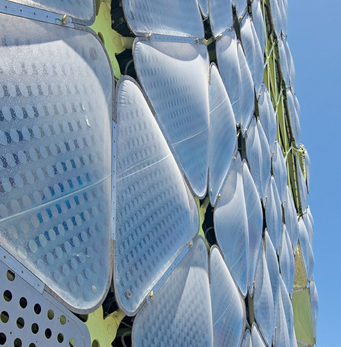 Detalle del ETFE, Edificio Media-TIC, Barcelona, Spain