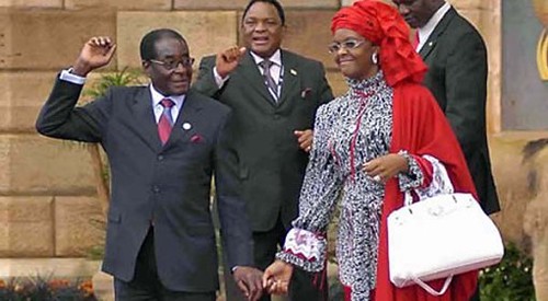 President Robert Mugabe and First Lady Amai Grace Mugabe. The first couple of the Southern African nation of Zimbabwe attended the UN 66th General Assembly in New York during September 2011. by Pan-African News Wire File Photos