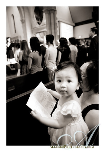 veronique-real-wedding-chinese-reception-pa- little girl during wedding ceremony at church in newton massachusetts