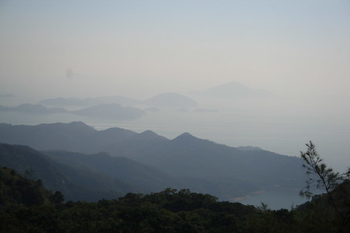 View of mountains from the Giant Buddha of Hong Kong