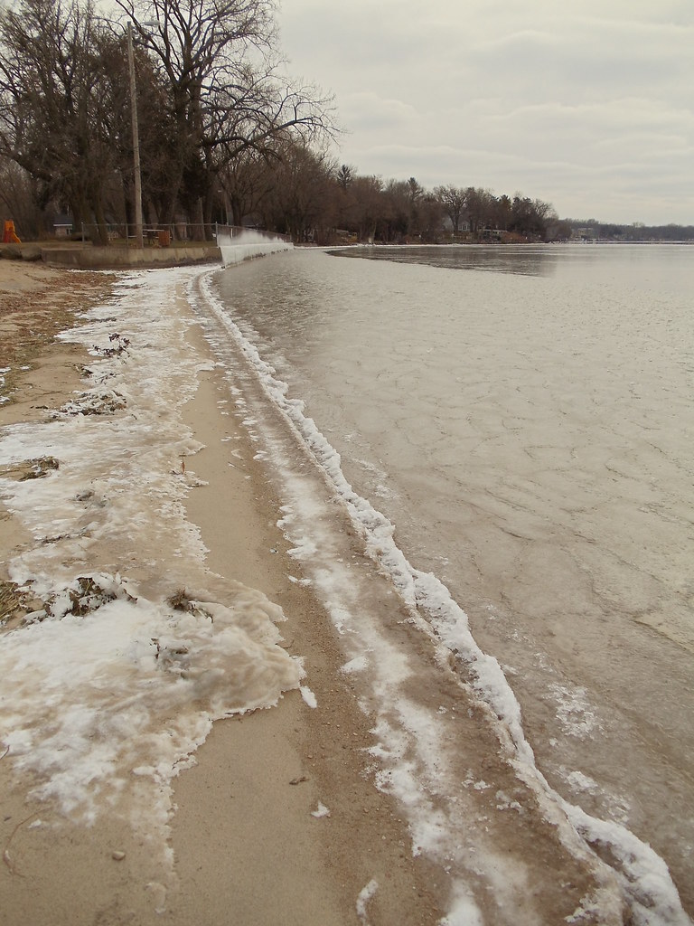 Rock Lake is starting to ice over