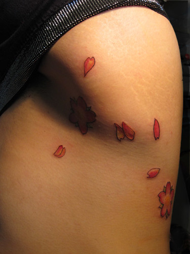 Cherry blossoms hips tattoo. Next trip in Europe, February, more info