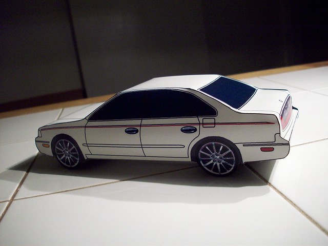 white scale car paper model craft chrome 1995 rims 126 infiniti papercraft 125 q45 2011 jcarwil