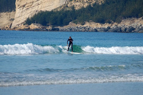 Fia surfing in Kakanui