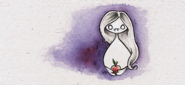 Vampire and apple