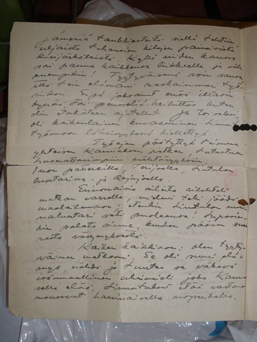 Letter from Arvi Mäenpää to Frithiof Tikanoja