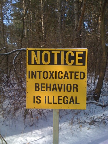 NOTICE: Intoxicated Behavior is Illegal