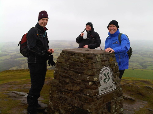 Joe, Jon and Rant atop Skirrid Fawr, Abergavenny