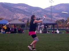 Clare About to Catch Disc
