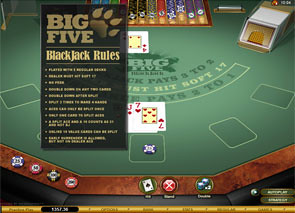 Big Five Blackjack Gold Rules
