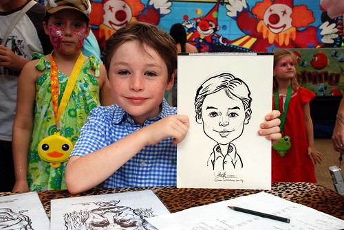 Caricature live sketching for BHP Billiton Family Day 2010- 13