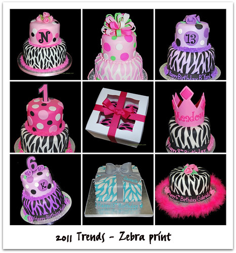 2011 Party Cake Trends - Zebra Print