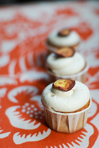 Sweet Potato Cupcakes with Bourbon Caramel Frosting