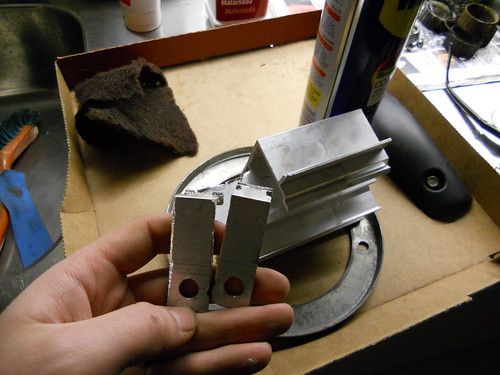 The two brackets and the raw material i used