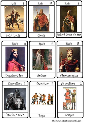 cartes chevaliers 1