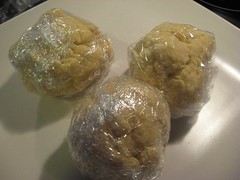 Balls of pasta dough