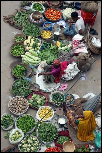 vegetable market, India