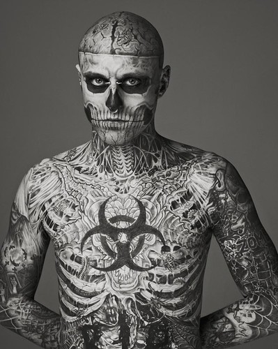 Nicola Formichettis Muse And Model The Skeleton Tattooed Rick Genest