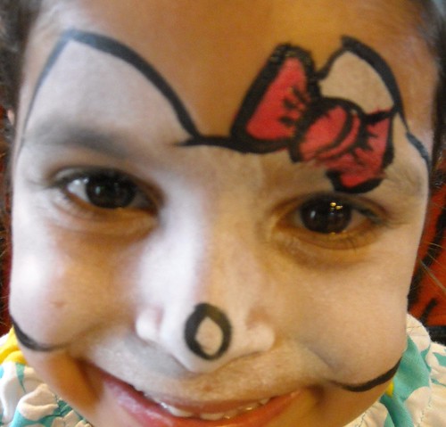 Hello Kitty Face Painting. Hello Kitty Face Paining