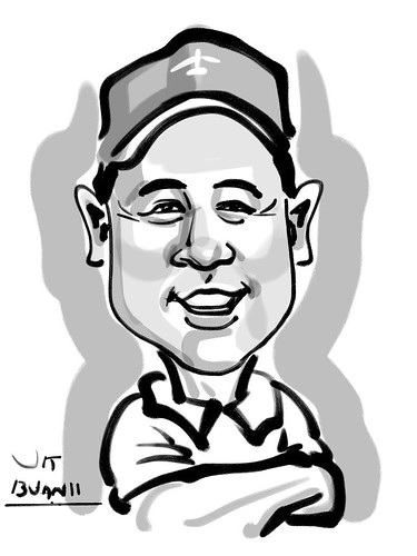 Ipad digital caricature live sketching for AES Sports Showdown - 6