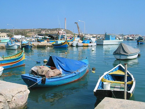 Boats at Marsaxlokk port