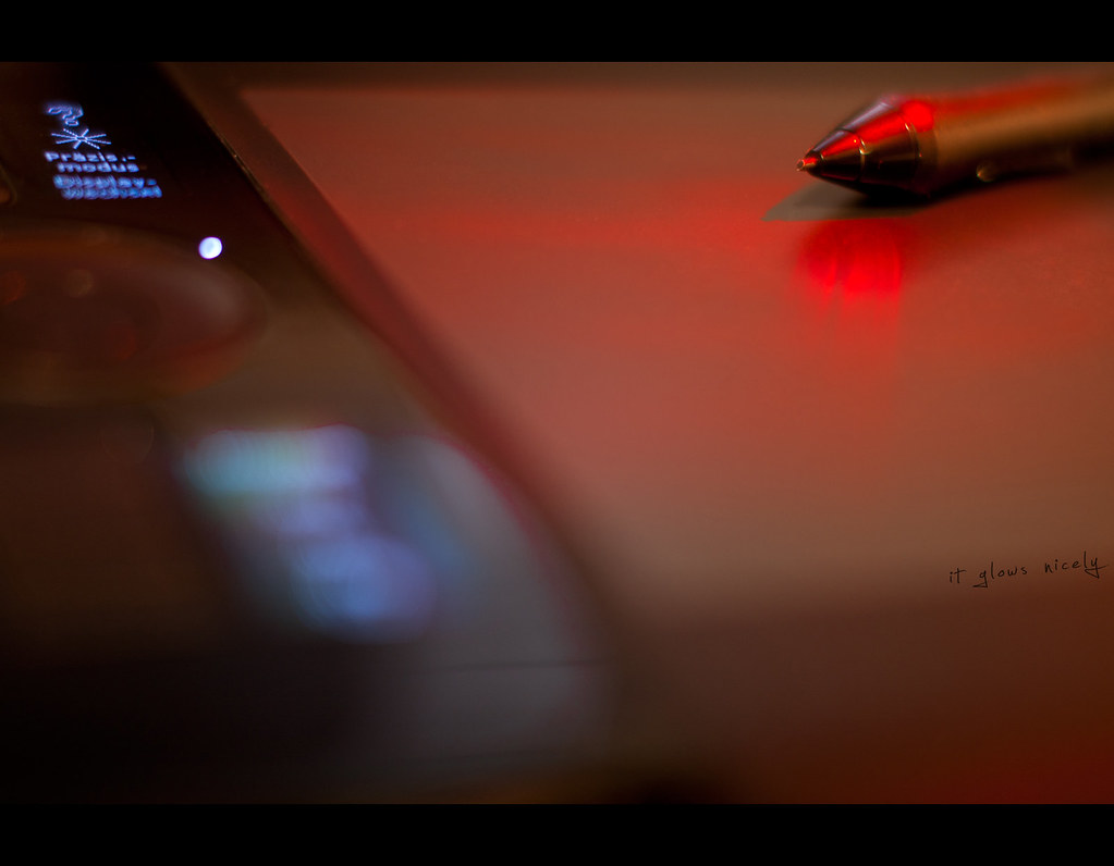 Day 172, 172/365, Project 365, Bokeh, red glow, wacom, intuos4, pen, editing, ourdailychallenge, odc,