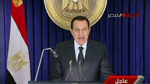 Mubarak speaks on national TV