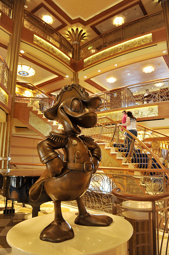 ADMIRAL DONALD DUCK IN ATRIUM LOBBY OF DISNEY DREAM by DCLDUDE