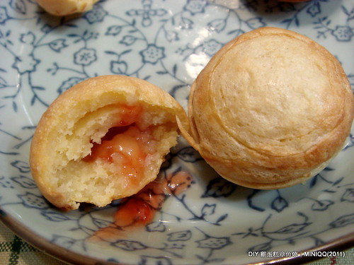20110212 DIY 章魚燒雞蛋糕_06 草莓果醬