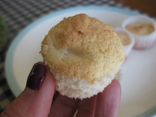 Mini maple angelfood cupcake, unwrapped
