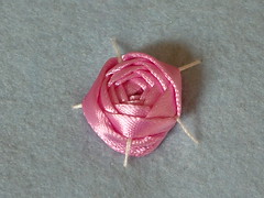 Ribbon embroidery on felt 15