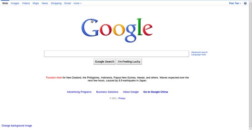 Google alert for tsumani