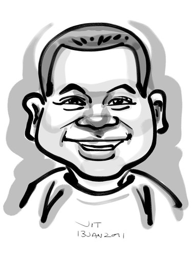 Ipad digital caricature live sketching for AES Sports Showdown - 8